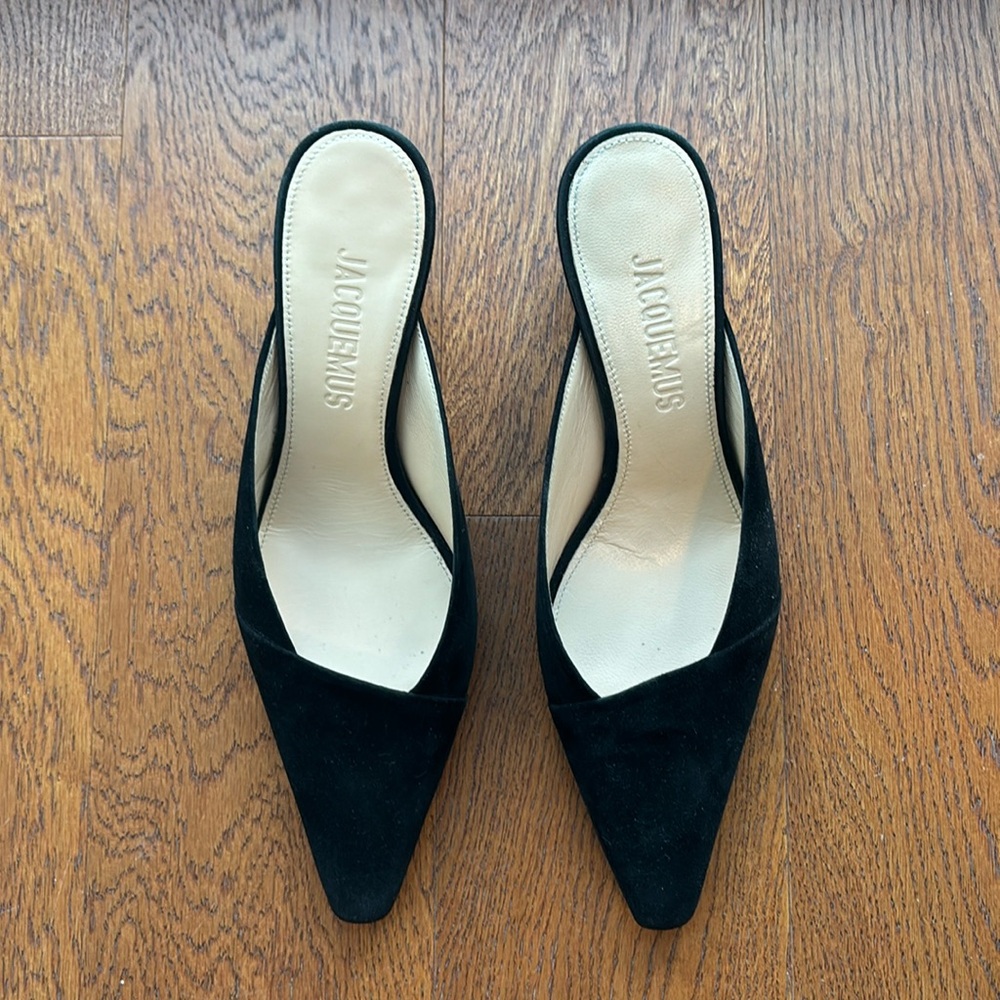jacquemus black suede mules very good condition